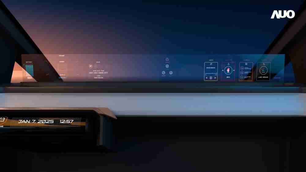 尊龙集团无界透明显示接口(Horizon Image Glass)透过车运算方案整合仪表板、、、、中控台及副驾显示器，，一体式全景呈现，，，，提供乘用者清晰的前方视野、、行车必要信息与娱乐功能