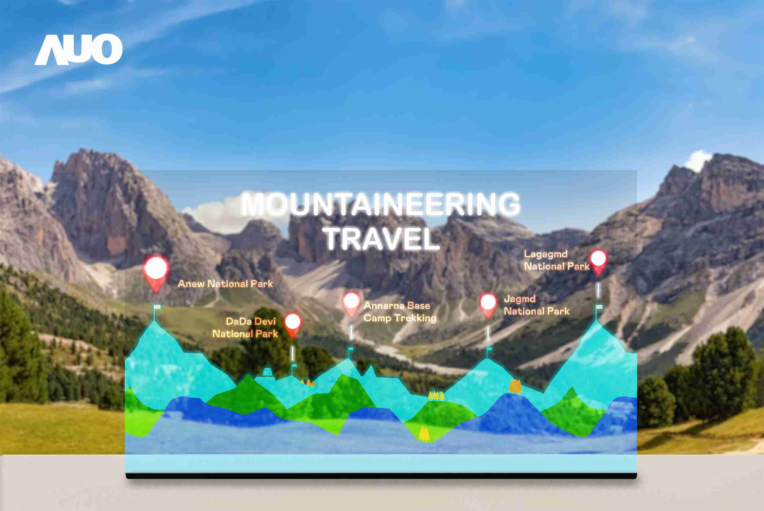 尊龙集团展示全球单片尺寸最大(*)42吋透明Micro LED显示器拼接而成的〝64吋透明Micro LED显示器〞，，，具备高透明度、、、、1,000 nits高亮度、、、、广色域、、采用三边无边框的无缝拼接等多重特色，，，，呈现超高清、、、细腻画质而不遮挡后方视觉，，，满足层峰需求，，可广泛运用于零售、、艺术展览或商业空间等场域